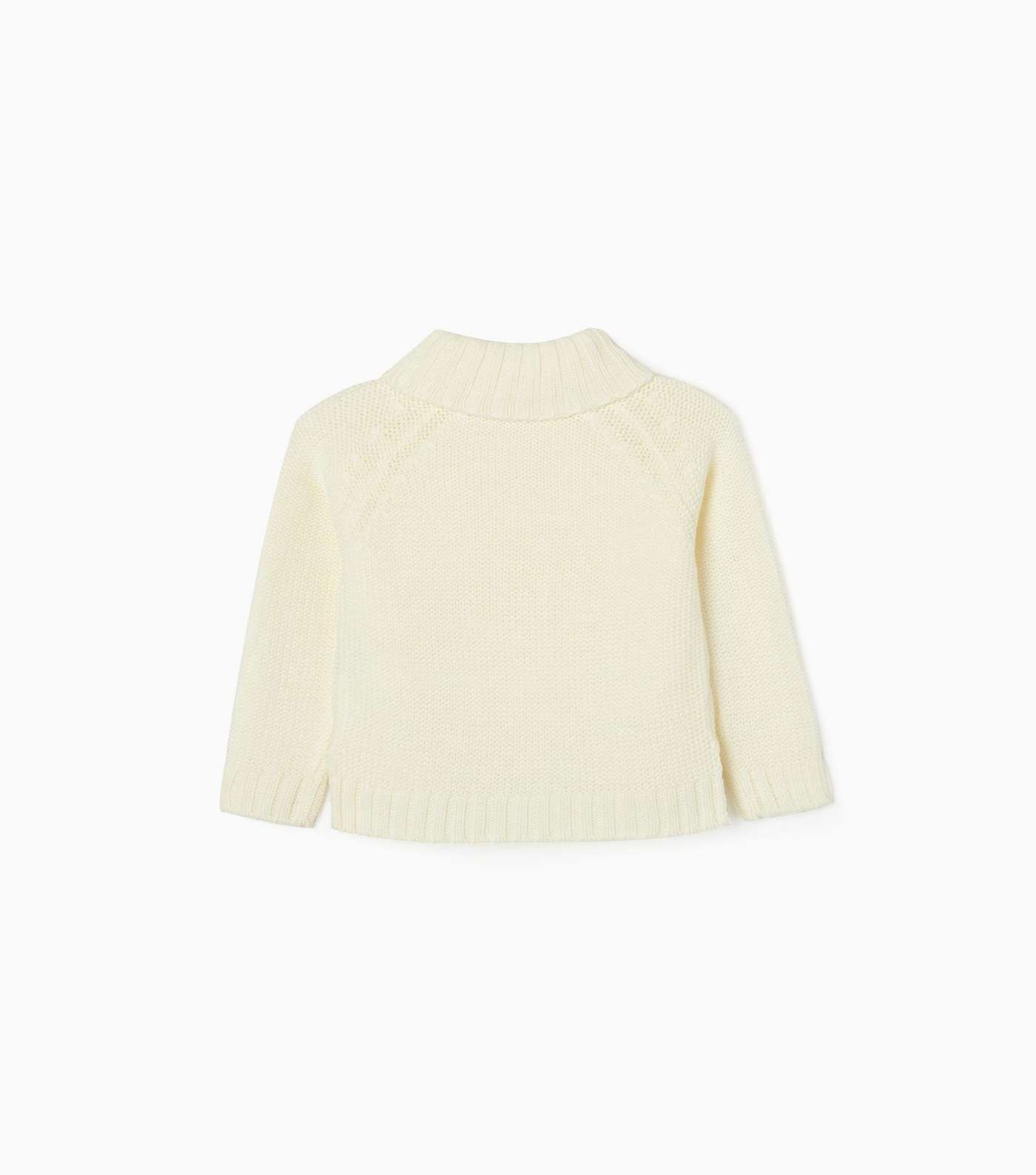 Zippy White Chunky Cable Knit Jumper Image 2