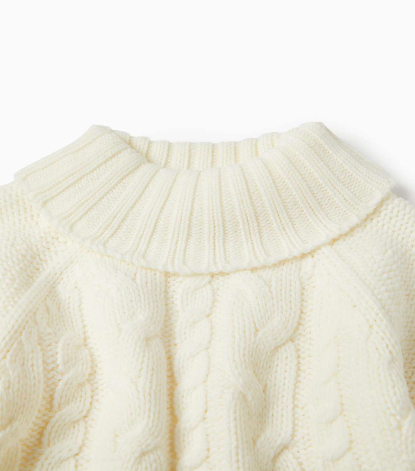 Zippy White Chunky Cable Knit Jumper Image 4