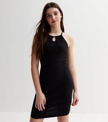 New look girls black hot sale dress