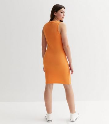 Bright orange bodycon dress sale