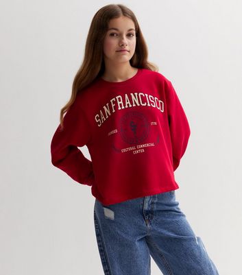 Name It Red San Francisco Logo Jersey Sweatshirt