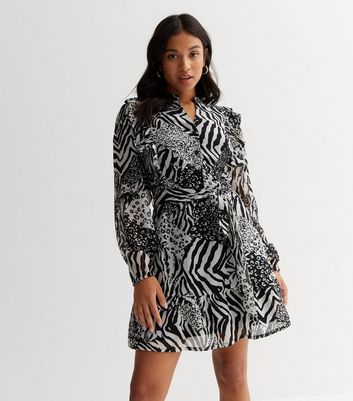 Mixed animal shop print dress