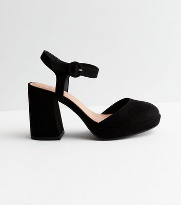 New look hot sale black suede shoes