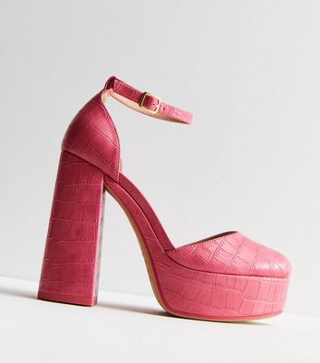 Pink hotsell croc heels