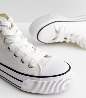 Canvas white best sale high tops