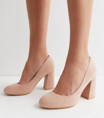 Dusky pink shop suede court shoes