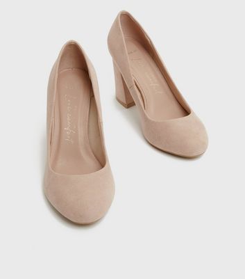 Nude suede cheap court heels