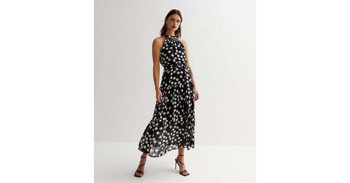 knee length dresses for ladies Ever-Pretty Sleeveless Halter Neck Chiffon Midi Cocktail Dress with A-Line