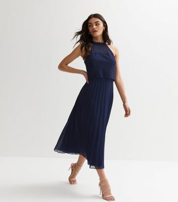 Blue Daisy Flutter Sleeve Midi Dress | New Look