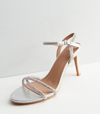 New look wide fit silver shoes online