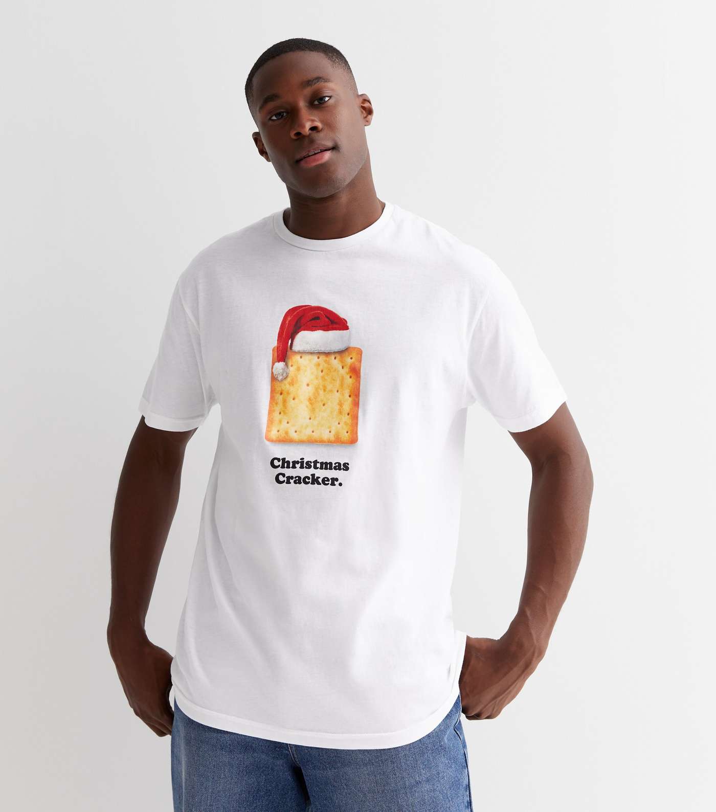 White Logo Christmas Cracker T-Shirt Image 3