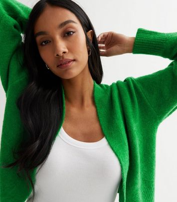 Green long sleeve discount cardigan