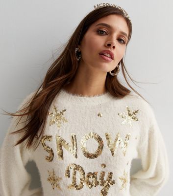 Snow white deals sequin sweater