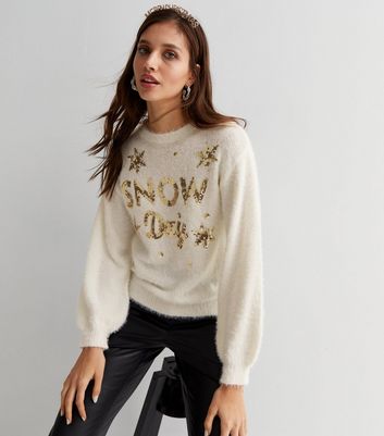 Snow white best sale sequin sweater