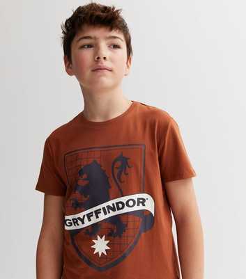 Name It Rust Gryffindor Logo Crew Neck T-Shirt