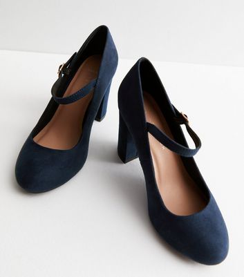 Navy blue mary store jane pumps