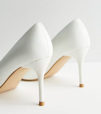 White leather store court shoes