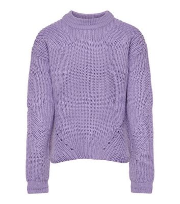 KIDS ONLY Purple Knit Round Neck Long Sleeve Jumper New Look