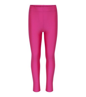 KIDS ONLY Pink High Shine Leggings New Look