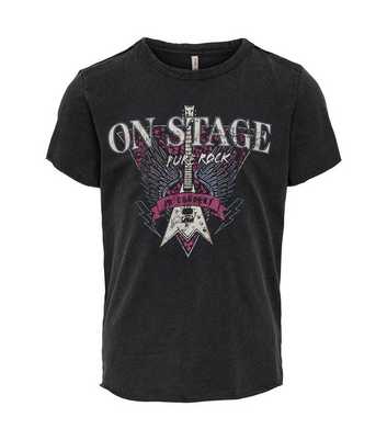 KIDS ONLY Black Crew Neck Short Sleeve On Stage Boxy Top