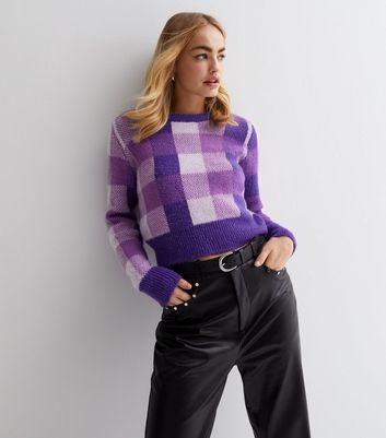 Ladies dark purple jumper sale