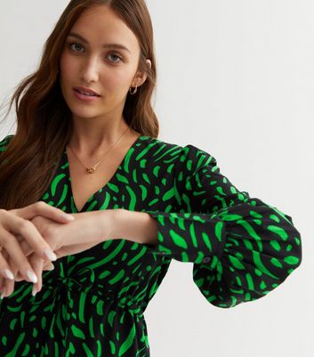 Wallis green deals leopard dress