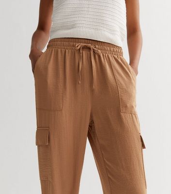 LIGHT ACADEMIA DROP | small brown cargo trousers – remass