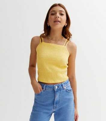 new look yellow crop top