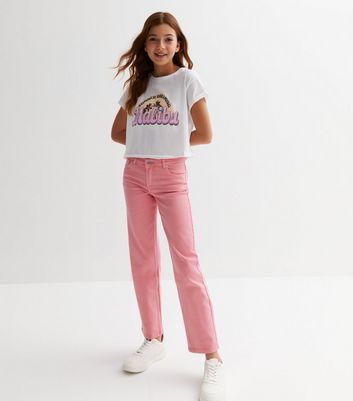 Girls best sale pink jeans