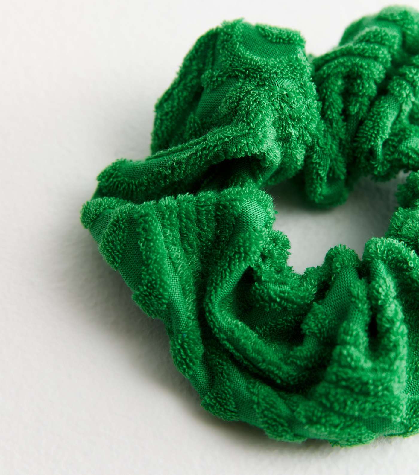 Green Swirl Towelling Scrunchie Image 2