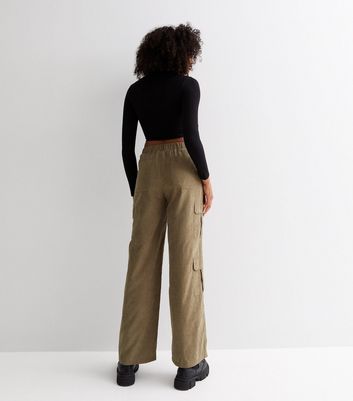 Topshop low rise wide leg nylon cargo trouser in sage green | ASOS