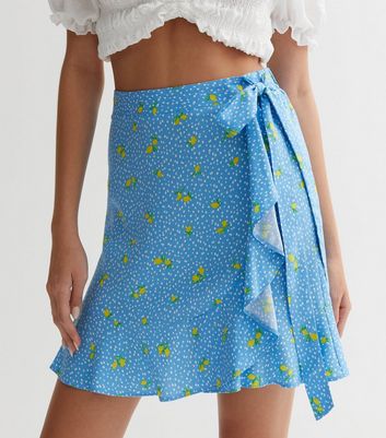 Ruffled polka clearance dot draped skirt