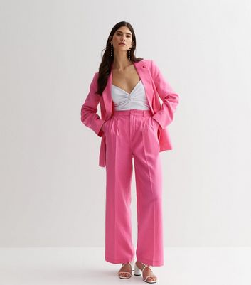 Soft Tailored Wide Leg Suit Trousers  boohoo