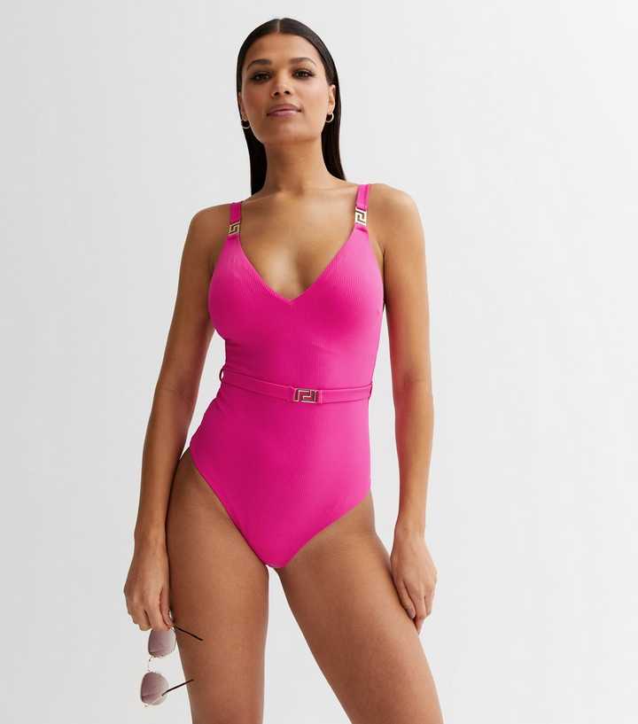 Pink Monogram Two Piece Swimsuit