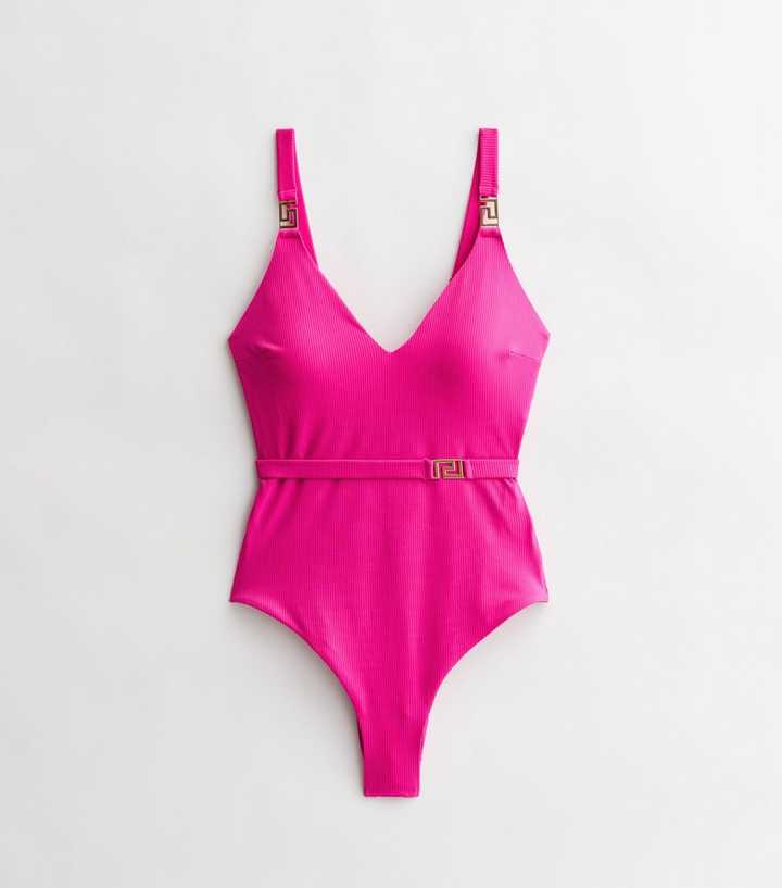 Pink Monogram Two Piece Swimsuit