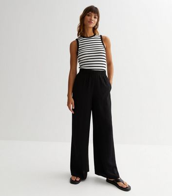Black Belted Trousers | New Look