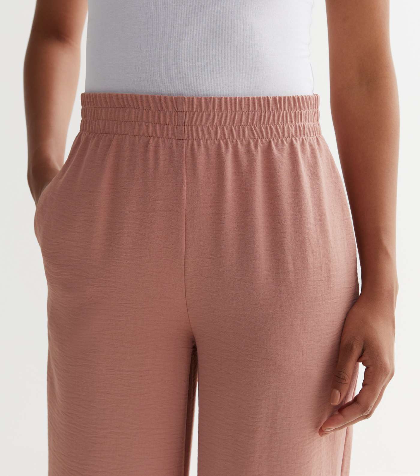 Mid Pink Wide Leg Trousers Image 3