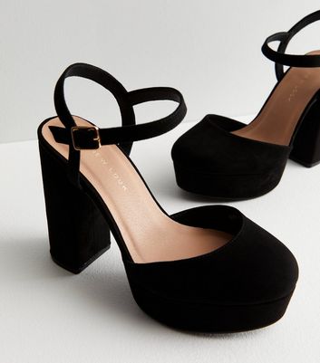 New Look block heel sandal in black | ASOS