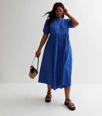 Bright blue cheap summer dress