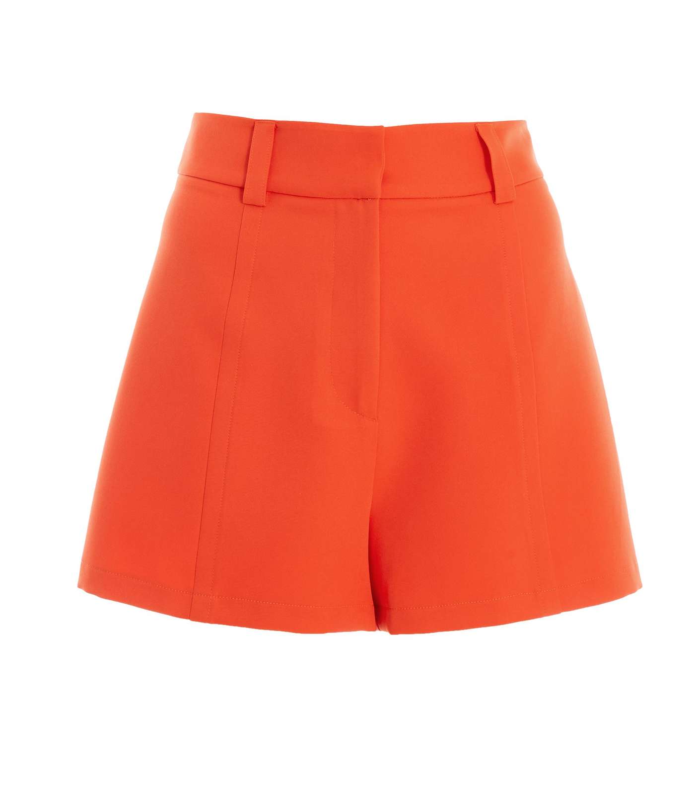 QUIZ Bright Orange High Waist Seam Front Tailored Shorts Image 4