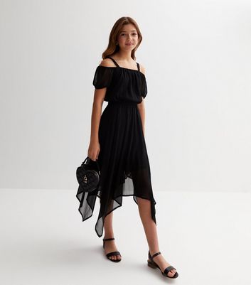 Girls black cheap maxi dress