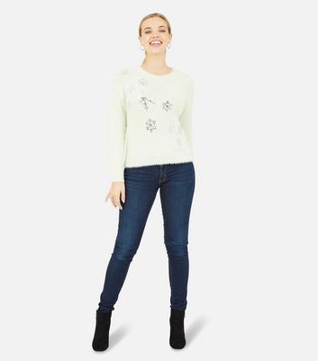 Mela Light Green Sequin Snowflake 