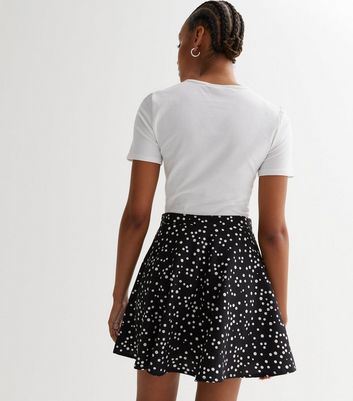 Polka dot high waisted mini skirt best sale