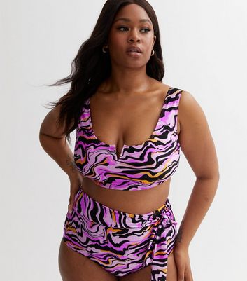 Plus size high outlet neck swim top