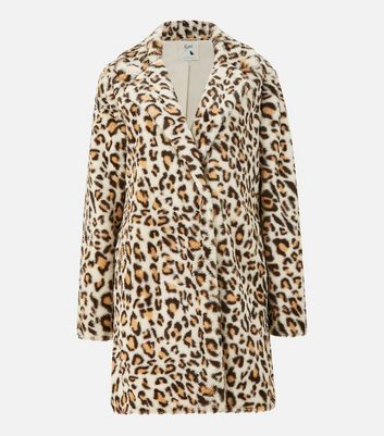 Leopard print hotsell wool coat