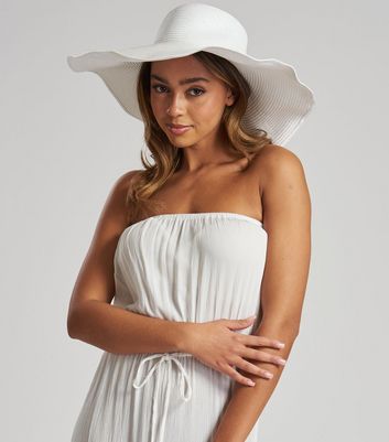 Womens white cheap floppy hat