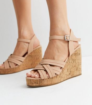 Womens cork wedge store sandals