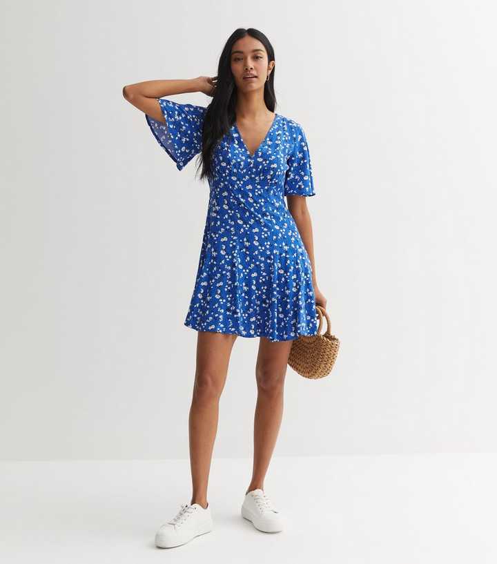 new look polka dot wrap dress