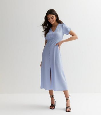 Light blue shop mid length dresses