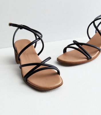 New Look Wide Fit Lace Up Block Heeled Sandal at asos.com